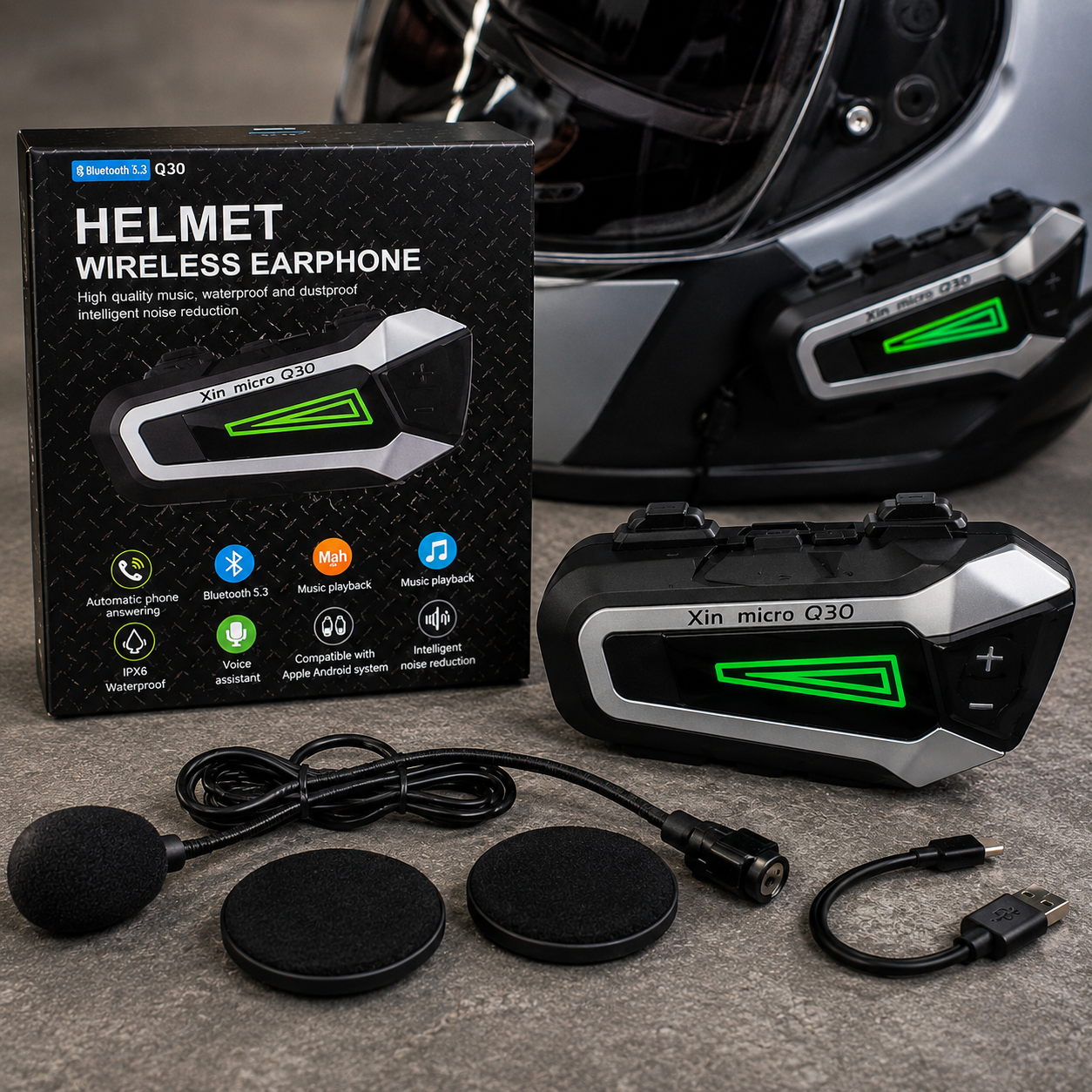 EARPHONE HELMET Q30